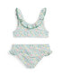 ფოტო #2 პროდუქტის Toddler and Little Girls Floral Ruffled Two-Piece Swimsuit