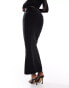 Kaiia contrast bow detail maxi skirt co-ord in black