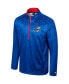 Фото #2 товара Men's Royal Kansas Jayhawks The Machine Half-Zip Jacket