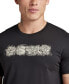 Фото #3 товара Men's Short Sleeve Crewneck Distressed Logo T-Shirt