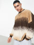 Фото #1 товара ASOS DESIGN super oversized sweatshirt in brushed brown ombre