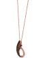 Фото #1 товара Le Vian chocolate Diamond & Vanilla Diamond Swoop 18" Pendant Necklace (1/2 ct. t.w.) in 14k Rose Gold
