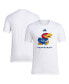 Фото #1 товара Men's White Kansas Jayhawks On Court Fresh T-shirt