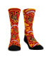 Men's and Women's Socks Tuskegee Golden Tigers Allover Logo and Paint Crew Socks