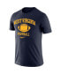 Men's Navy West Virginia Mountaineers Retro Football Lockup Legend Performance T-shirt