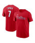 Фото #1 товара Men's Trea Turner Red Philadelphia Phillies Fuse Name and Number T-shirt