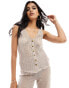 Фото #1 товара Object crochet lace buttondown top co-ord in cream