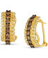 ფოტო #1 პროდუქტის Chocolate Diamond & Nude Diamond Half Hoop Earrings (1-1/2 ct. t.w.) in 14k Gold