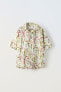 Фото #1 товара Рубашка из смесового льна с принтом «пальма» ZARA
