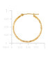 ფოტო #5 პროდუქტის Textured Oval Hoop Earrings in 10k Gold, 1"