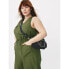 Фото #5 товара Madden NYC Juniors Plus Parachute Jumpsuit Women's 2X Green 100% Nylon Solid