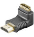 Фото #2 товара Wentronic HDMI Angled Adapter - gold-plated - Black - HDMI 19pin - HDMI 19pin - Black