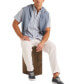 Фото #4 товара Men's Striped Seersucker Short Sleeve Button-Down Shirt