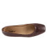 Trotters Honor T2057-273 Womens Brown Narrow Leather Ballet Flats Shoes