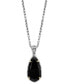Фото #1 товара EFFY Collection eFFY® Onyx Elongated Teardrop 18" Pendant Necklace in Sterling Silver & 18k Gold