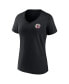 ფოტო #3 პროდუქტის Women's Black Pittsburgh Steelers Plus Size Mother's Day #1 Mom V-Neck T-shirt