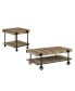 Фото #2 товара Luther 2 Piece Steel Industrial Coffee End Table Set