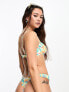 Фото #3 товара Kulani Kinis Retro V thong bikini bottom in Honey Pot floral print