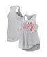 Women's Heather Gray Alabama Crimson Tide Arch Logo Racerback Scoop Neck Tank Top