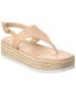 Фото #1 товара Stuart Weitzman Mel Leather Espadrille Flatform Sandal Women's Beige 6.5