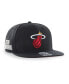 Фото #4 товара Men's Black Miami Heat Sure Shot Captain Snapback Hat