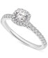 Фото #1 товара Diamond Halo Engagement Ring (3/4 ct. t.w.) in 14k White Gold