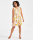 Фото #1 товара Women's Printed Sleeveless Knit Flip Flop Dress, Created for Macy's