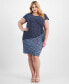 Plus Size Border-Print Sarong Dress