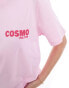 Фото #4 товара ASOS DESIGN oversized t-shirt with cosmopolitan drink graphic in pink