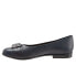 Фото #4 товара Trotters Aubrey T1850-400 Womens Black Wide Leather Ballet Flats Shoes 9