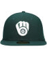 ფოტო #3 პროდუქტის Men's Green Milwaukee Brewers Logo White 59Fifty Fitted Hat