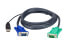 ATEN USB KVM Cable 1,8m - 1.8 m - VGA - Black - HDB-15 + USB A - SPHD-15 - Male