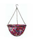 Фото #1 товара Hanging Basket with Fabric Coco Liner, Red Purple 14