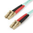 Фото #2 товара StarTech.com Aqua OM4 Duplex Multimode Fiber Optic Cable - 100 Gb - 50/125 - LSZH - LC/LC - 2 m~2m (6ft) LC/UPC to LC/UPC OM4 Multimode Fiber Optic Cable - 50/125µm LOMMF/VCSEL Zipcord Fiber - 100G Networks - Low Insertion Loss - LSZH Fiber Patch Cord - 2 m - OM4 - LC