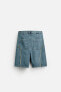 FRAYED DENIM BERMUDA SHORTS