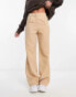 Фото #1 товара Miss Selfridge slouchy straight leg dad trouser in stone