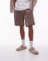 Фото #7 товара Topman relaxed fit jersey shorts in washed brown - BROWN