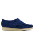 Фото #1 товара Clarks Wallabee 26172723 Womens Blue Suede Oxfords & Lace Ups Casual Shoes