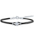 ფოტო #1 პროდუქტის Diamond Accent Cord Bracelet in Sterling Silver or 14k Gold-Plated Sterling Silver