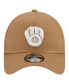 Фото #4 товара Men's Khaki Milwaukee Brewers A-Frame 9FORTY Adjustable Hat