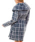 ფოტო #5 პროდუქტის Women's Plaid Shawl-Collar Wrap Robe