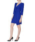 Women's Puffed-Shoulder Twist-Front Dress