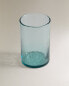 Tall hammered glass tumbler