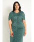 ფოტო #2 პროდუქტის Plus Size Capelet Ruched Dress