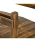 Фото #5 товара Charming Wooden Bridge Planter with Handrails for Garden Decor and Plant Growth