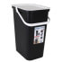 Recycling Waste Bin Tontarelli Moda White Black 24 L (6 Units)
