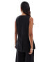 Фото #2 товара ASOS DESIGN longline waistcoat co-ord in washed black