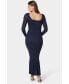 ფოტო #2 პროდუქტის Women's Longsleeve Crochet Midi Sun Dress