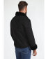 Men's Sheepskin Bomber Jacket, Black Suede with Black Wool Черный, L - фото #2