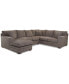Фото #2 товара CLOSEOUT! Loranna 3-Pc. Fabric Sectional with Chaise, Created for Macy's
